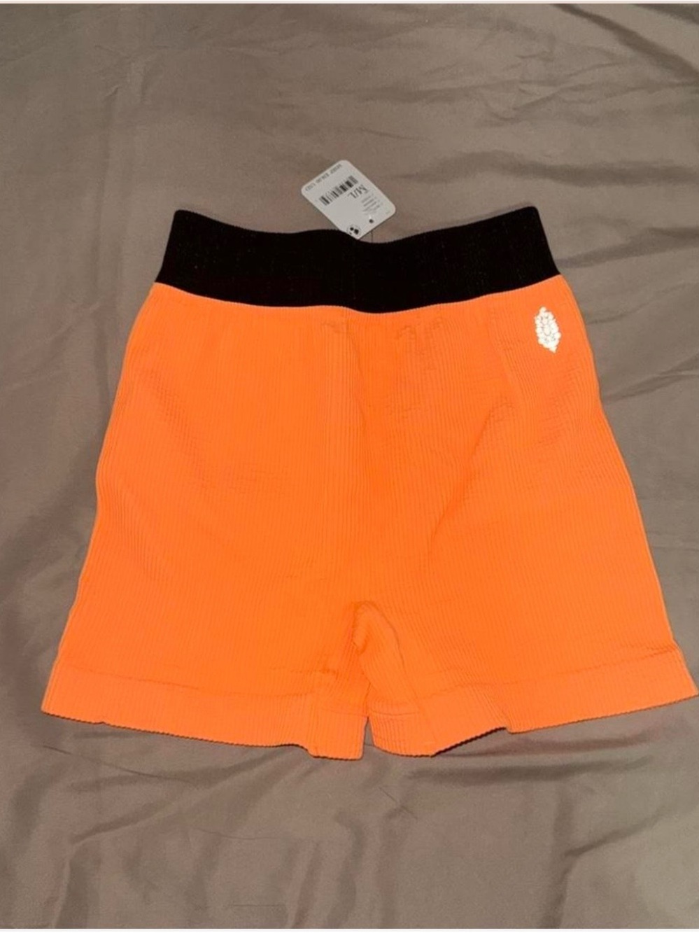 Free People Orange Biker Shorts - Picture 4 of 4